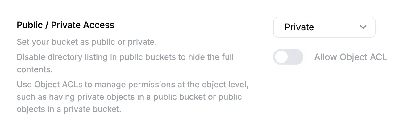 Bucket default access